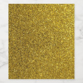 Gold Sparkle Glitter Wijn Etiket (Enkel label)