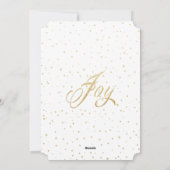 Gold Sparkle Joie Noël Cartes photos (Dos)