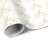 Gold Sparkle Joy-kerstcadeautje Cadeaupapier (Rol Hoek)
