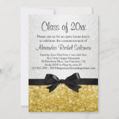 Gold Sparkle look Bow Graduation Invitation (Devant)
