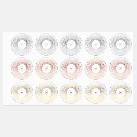 Gold Sparkle Monogram Labels (Vel)