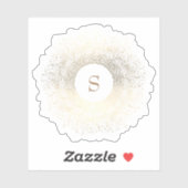 Gold Sparkle Monogram Sticker (Vel)