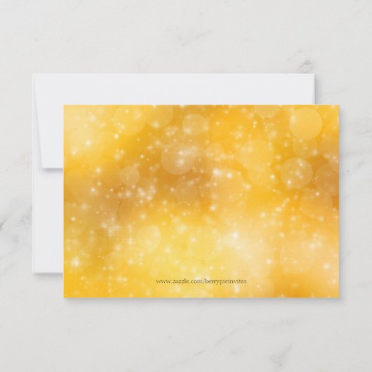 Gold Sparkle New Year's Eve Party Invitations (Dos)