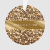 Gold Sparkle Stars Ornament (voorkant)