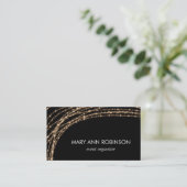 Gold Sparkle String Lights Event Organizer Visitekaartje (Staand voorkant)