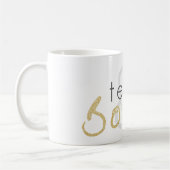 Gold Sparkle Tea en Books Coffee Mok (Links)