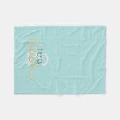 Gold Sparkle Tea en Books Fleece Blanket Deken (Voorkant (Horizontaal))