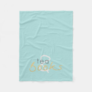 Gold Sparkle Tea en Books Fleece Blanket Deken