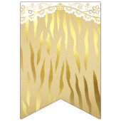 Gold Sparkle Zebra Print Polka Dot Banner drapeaux (Deuxième drapeau)
