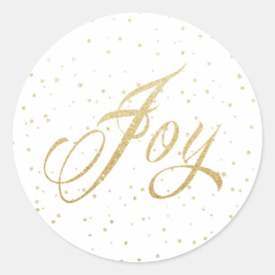Gold Sparkles Joy-Feestdagen Stickers