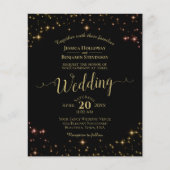 Gold Sparkles op Black BUDGET Weddenschap (Voorkant)