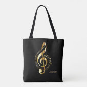 Gold Sparkly Clef Draagtas (Achterkant)