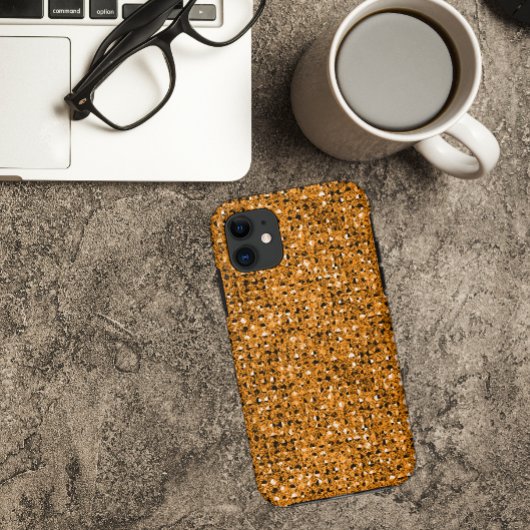 Gold Sparkly Glitter Case-Mate iPhone Case