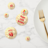 Gold sparkly Happy 52e verjaardag ballonontwerp Confetti (Groep)