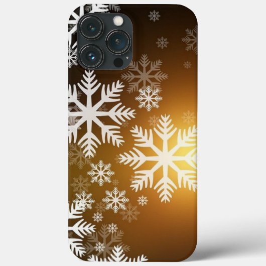 Gold Sparkly Snowflakes Case-Mate iPhone Case (Achterkant)