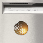 Gold Sparkly Snowflakes Magneet (Insitu (Vaatwasser))