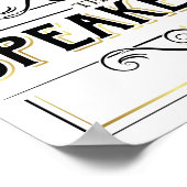  Gold SPEAKEASY-gebarentafdruk Poster (Hoek)