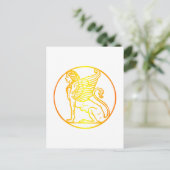 Gold Sphinx Briefkaart (Staand voorkant)