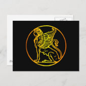 Gold Sphinx Briefkaart (Voorkant / Achterkant)