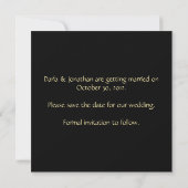 Gold Spider Web Swirls Sla de datum op Save The Date (Achterkant)