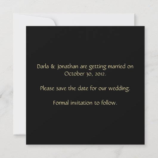 Gold Spider Web Swirls Sla de datum op Save The Date (Achterkant)