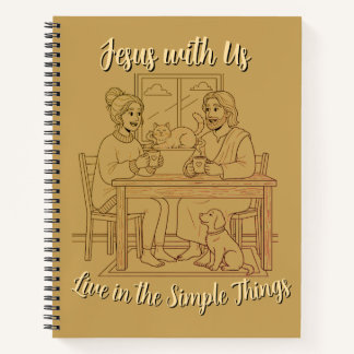 Gold Spiral Notebook, Jesus with Us Prayer Journal Notitieboek