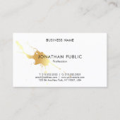 Gold Splash Modern Professionele Elegante Sjabloon Visitekaartje (Achterkant)