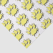 Gold Splatter Dog Paw-tekenpatroon Tissuepapier (Detail)