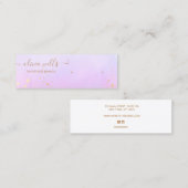 Gold Splatter Lavender Waterverf Stud Earning Mini Visitekaartje (Voorkant / Achterkant)