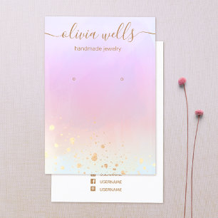 Gold Splatter Rainbow-Waterverf Veroorbaar beeldsc Visitekaartje