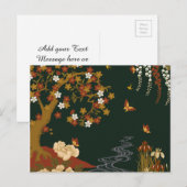 Gold Spring Floral Cherry Blossom Night Briefkaart (Voorkant / Achterkant)