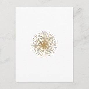 Gold Sputnik Starburst Briefkaart