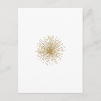 Gold Sputnik Starburst Briefkaart