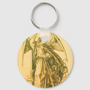Gold St. Michael the Archangel Medieval Sleutelhanger
