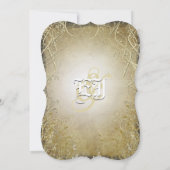 Gold-stalen en -bladeren op verbrand goudmetaalpap kaart (Achterkant)