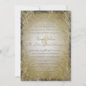 Gold-stalen en -bladeren op verbrand goudmetaalpap kaart (Voorkant)