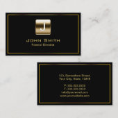 Gold Stamp Funeral Dark Visitekaartje (Voorkant / Achterkant)