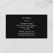 Gold Star 3 étoiles carte de visite noir (Dos)