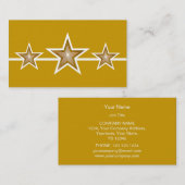 Gold Star 3 étoiles or carte de visite (Devant / Derrière)