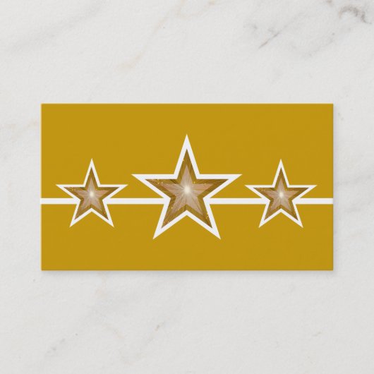 Gold Star 3 étoiles or carte de visite (Devant)