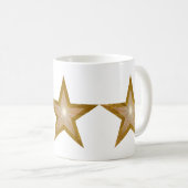 Gold Star 3 étoiles tasse blanche (Devant droit)