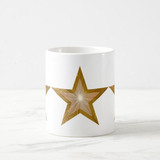 Gold Star 3 étoiles tasse blanche (Centre)