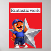 Gold star achievement poster product de (Devant)