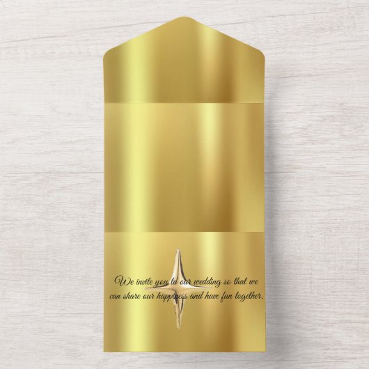 Gold star all in one uitnodiging (Binnen)