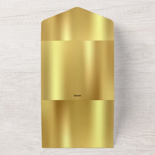 Gold star all in one uitnodiging (Buitenkant)