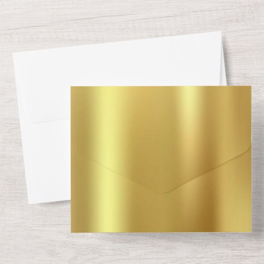 Gold star all in one uitnodiging (Achterkant)