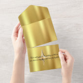 Gold star all in one uitnodiging (Afscheurbaar)