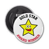 Gold Star Award - Winner Button Flesopener (Voorkant)