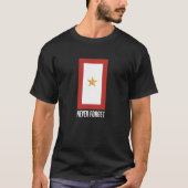 Gold Star Banner - Vergeet het nooit T-shirt (Voorkant)
