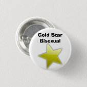 Gold Star Bisexual Badge Ronde Button 3,2 Cm (Voorkant /achterkant)